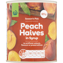 Woolworths Peach Halves In Syrup 825g