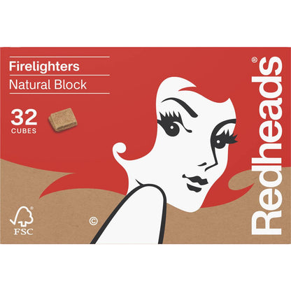 Redheads Firelighters Natural Block 32 pack