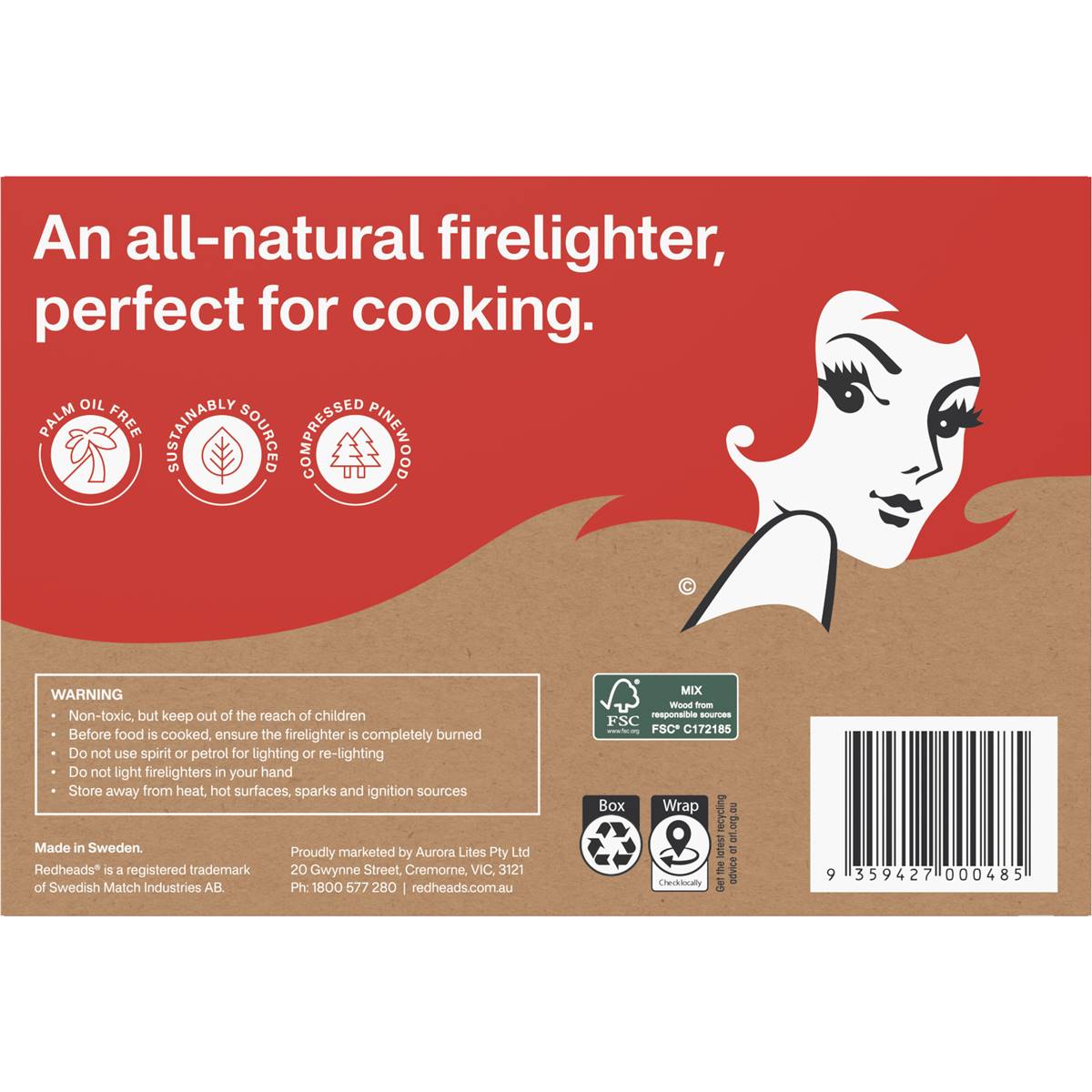 Redheads Firelighters Natural Block 32 pack