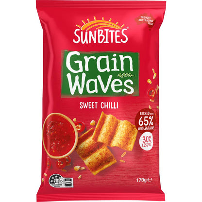 Sunbites Grain Waves Wholegrain Chips Sweet Chilli 170g