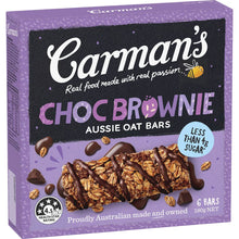 Carman's Aussie Oat Bars Choc Brownie with Chocolate 6 pack