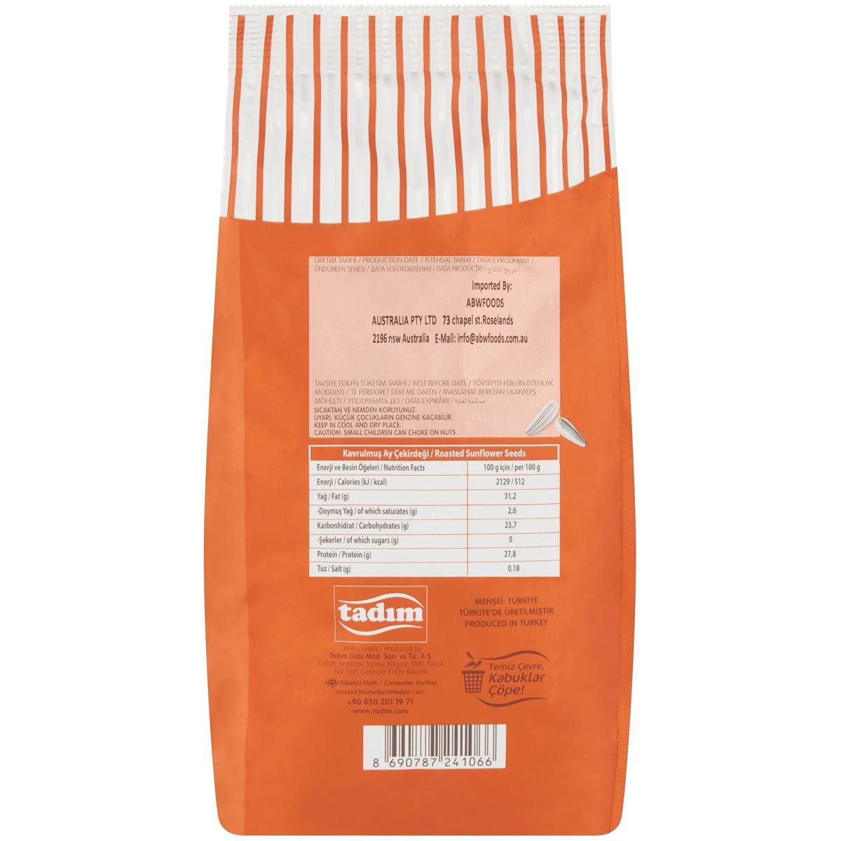 Tadim Roasted Sunflower Seeds 330g