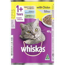 Whiskas Adult 1+ Years Wet Cat Food with Chicken Mince Can 400g