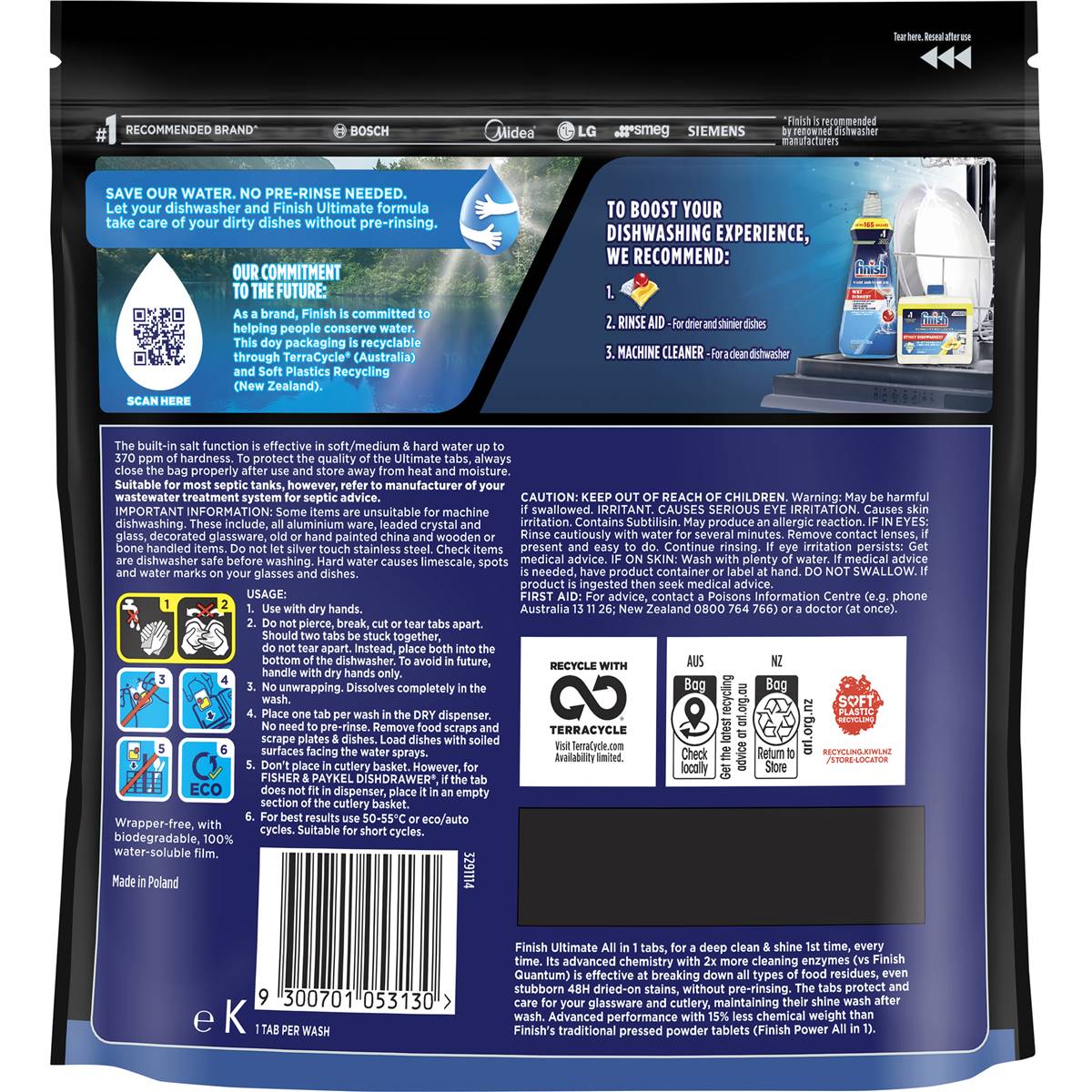 Finish Ultimate Lemon Dishwasher Tablets 16 pack