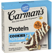 Carman's Protein Bars Cookies & Cream Limited Edition 5 pack