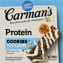 Carman's Protein Bars Cookies & Cream Limited Edition 5 pack