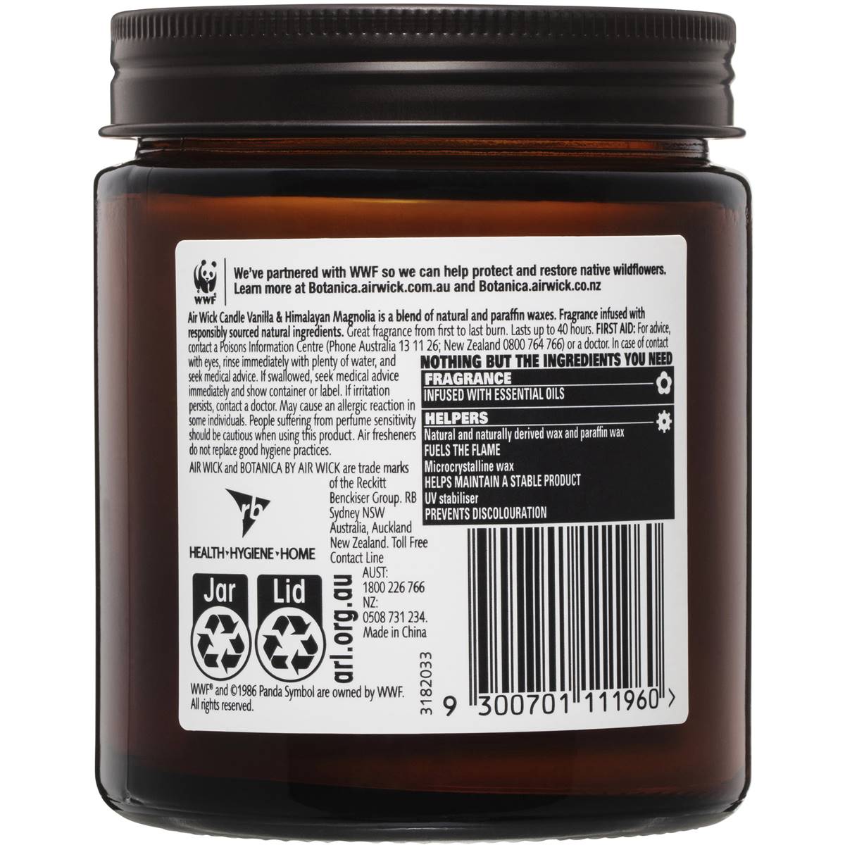Air Wick Botanica Vanilla & Himalayan Magnolia Candle 205g