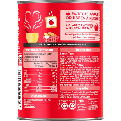 Heinz Big Red Salt Reduced Condensed Tomato Soup 420g