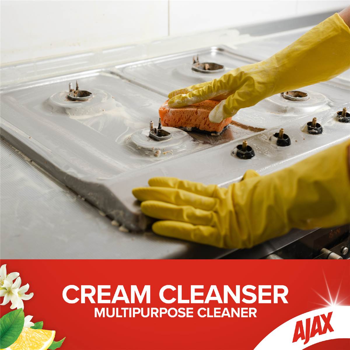 Ajax Cream Cleanser Lemon 375mL