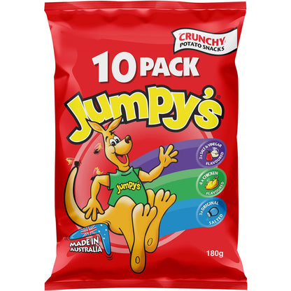 Jumpy's Variety Potato Chips MultiPack School Snacks 10 pack