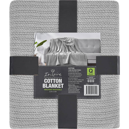 Inspire Cotton Blanket Queen Assorted Each