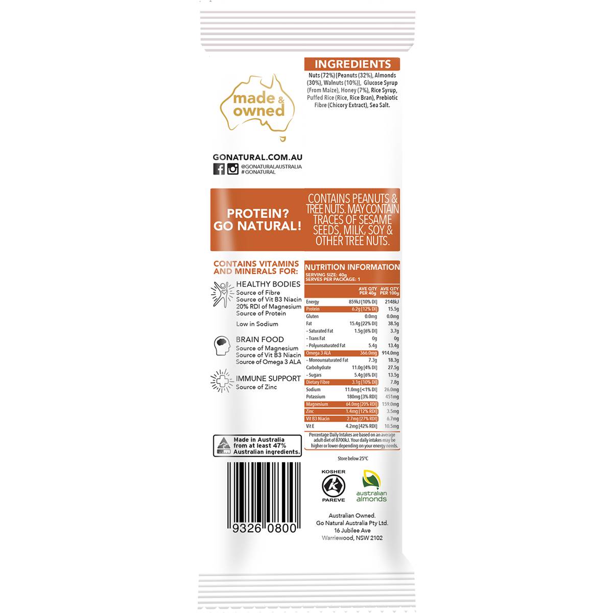 Go Natural Bars Nut Delight 40g