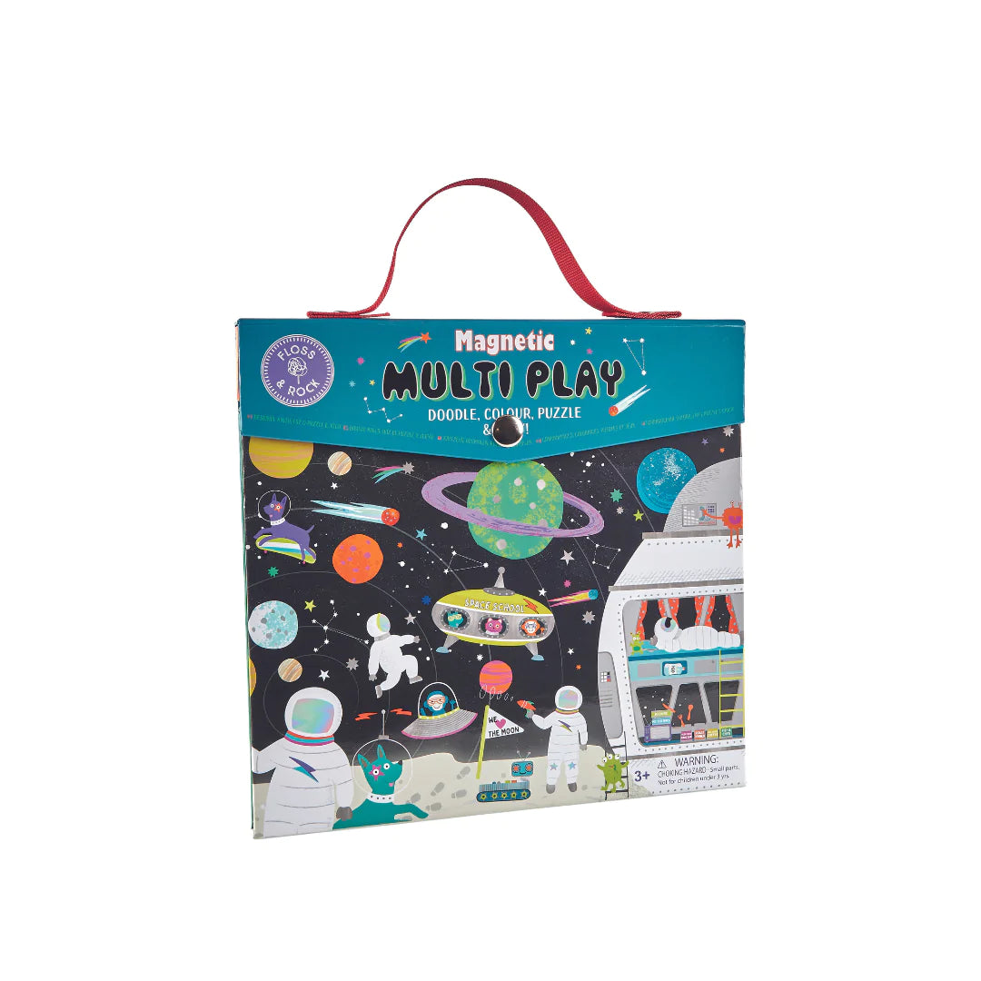 Floss & Rock Space Magnetic Multi Play Doodle, Colour, Jigsaw Puzzle and Play Art and craft for kids Travel Toys Clearance 3yrs+