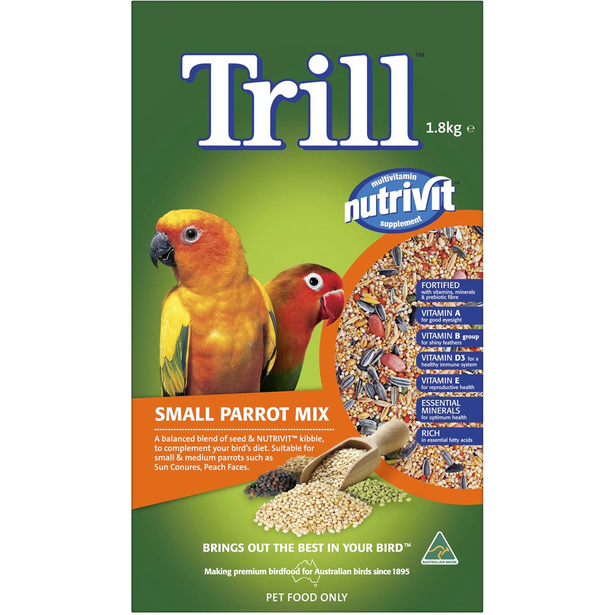 Trill Small Parrot Mix 1.8kg