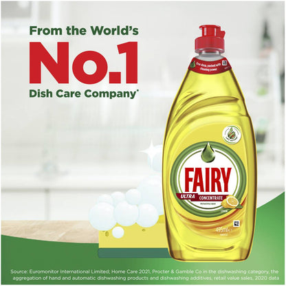 Fairy Ultra Concentrate Lemon Dishwashing Liquid 495ml