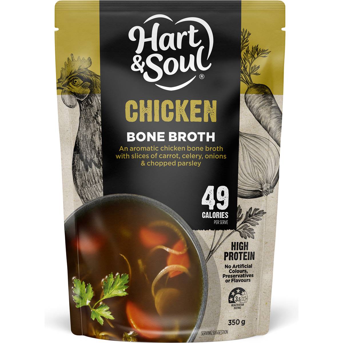 Hart & Soul Chicken Bone Broth Soup 350g