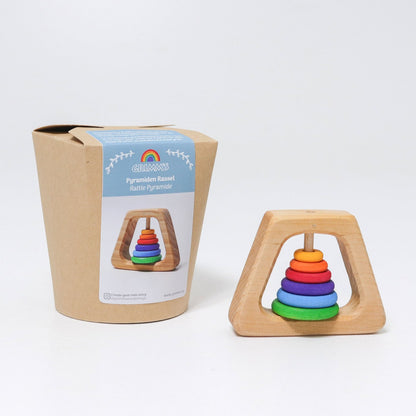 Grimm's Grasping Toy Rattle Pyramid Baby Toys Baby Gifts Idea 0m+