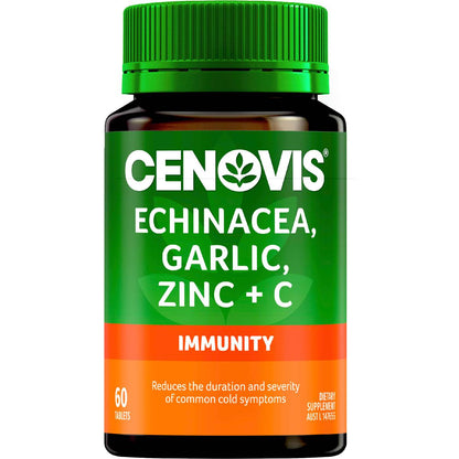 Cenovis Echinacea Garlic Zinc & Vitamin c For Immune Support 60 Pack
