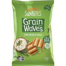 Sunbites Grain Waves Wholegrain Chips Sour Cream & Chives 170g