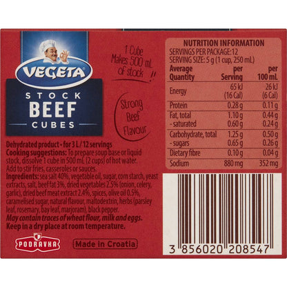 Vegeta Beef Stock Cubes 60g