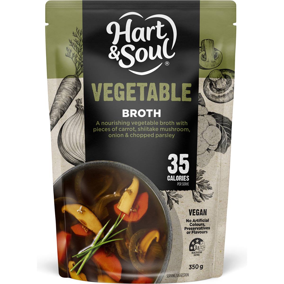 Hart & Soul Vegetable Broth Soup 350g