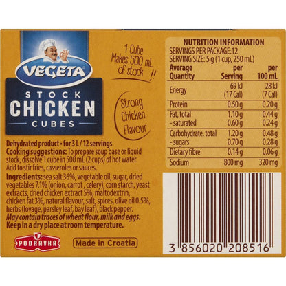 Vegeta Chicken Stock Cubes 60g