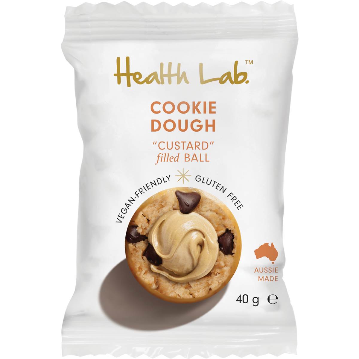 Health Lab Cookie Dough Vibes Custard Filled Ball 40g