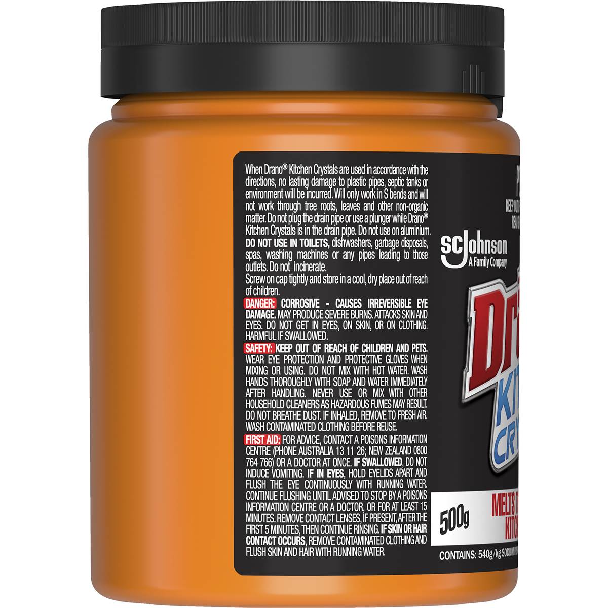 Drano Crystals Drain Cleaner 500g