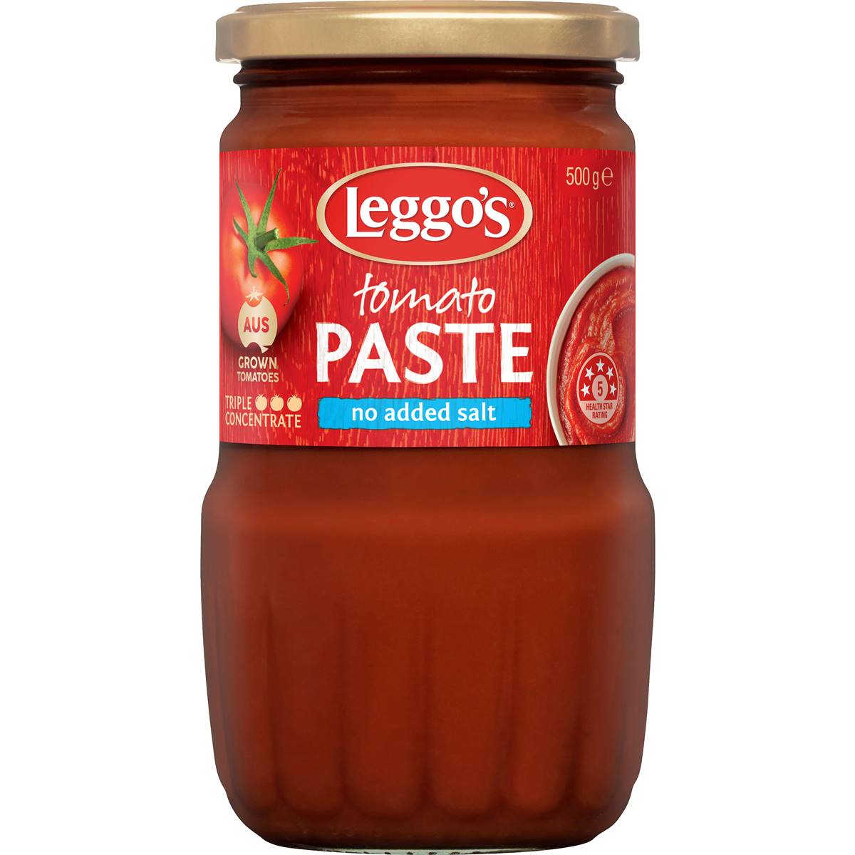 Leggo's Australian Grown Tomato Paste No Added Salt 500g