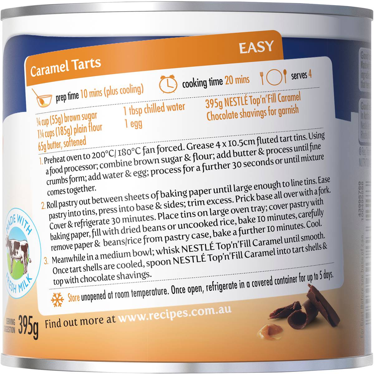 Nestle Top n Fill Caramel 395g