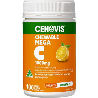 Cenovis Mega Vitamin c 1000mg Chewable Tablets For Immune Support 100 Pack