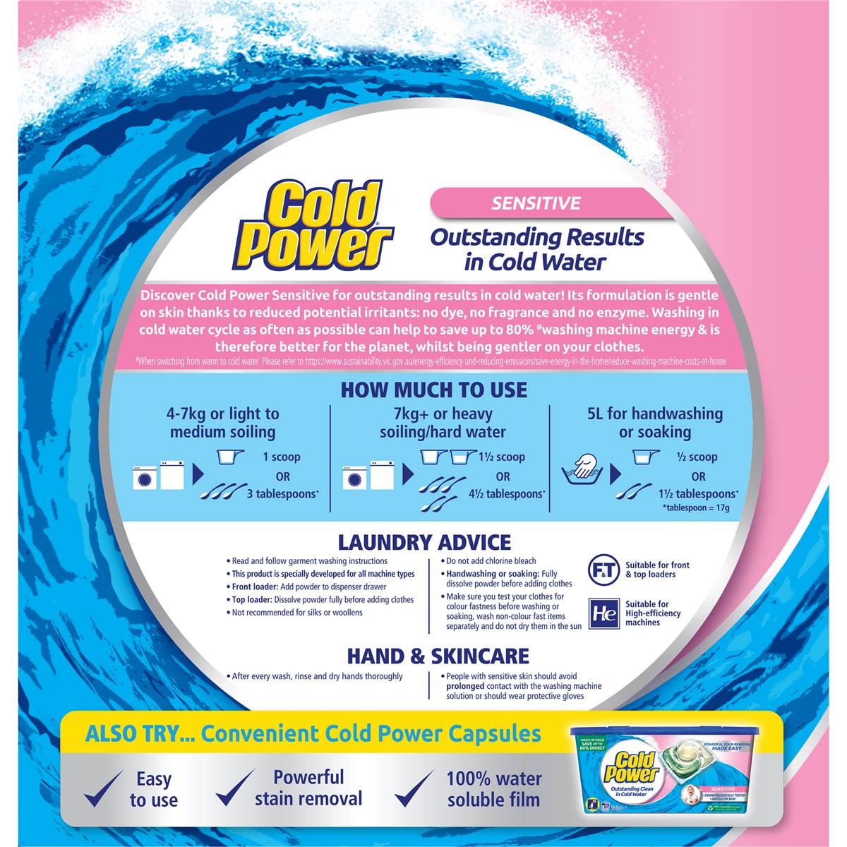 Cold Power Sensitive Laundry Washing Powder Detergent 2kg
