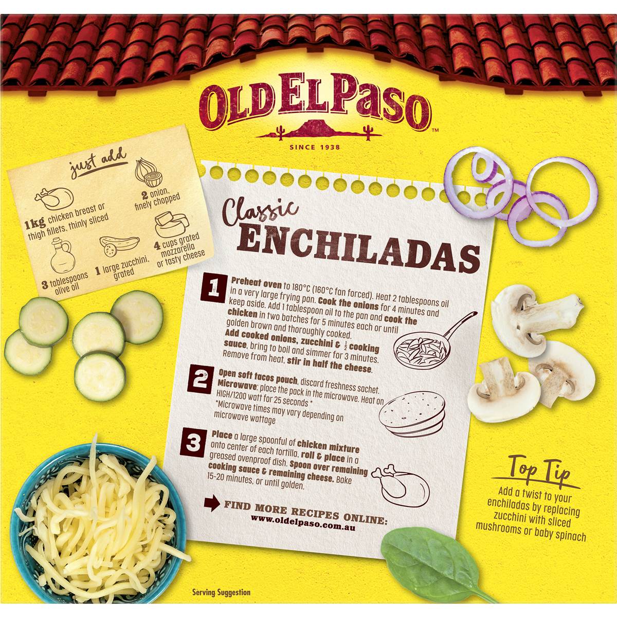 Old El Paso Bulk Enchilada Kit Mexican Style 1.04kg