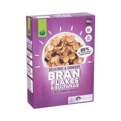 Woolworths Bran Flakes & Sultanas 700g