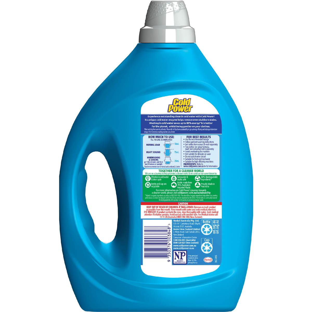 Cold Power Advanced Clean Laundry Liquid Washing Detergent 2L