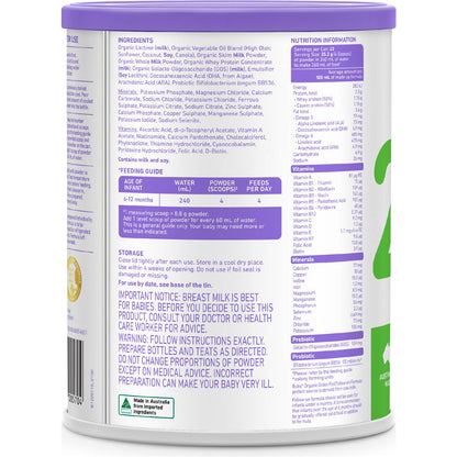 Bubs Organic Grass Fed Follow On Formula Stage 2 800g