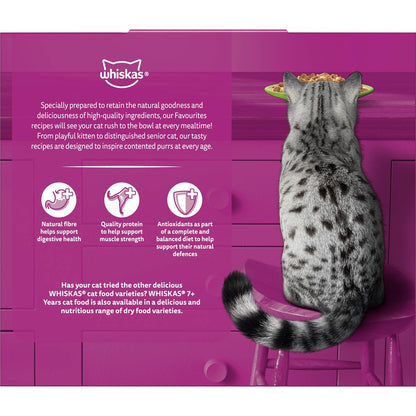 Whiskas Senior 7+ Years Wet Cat Food Mixed Favourites In Jelly 85g x 12 pack