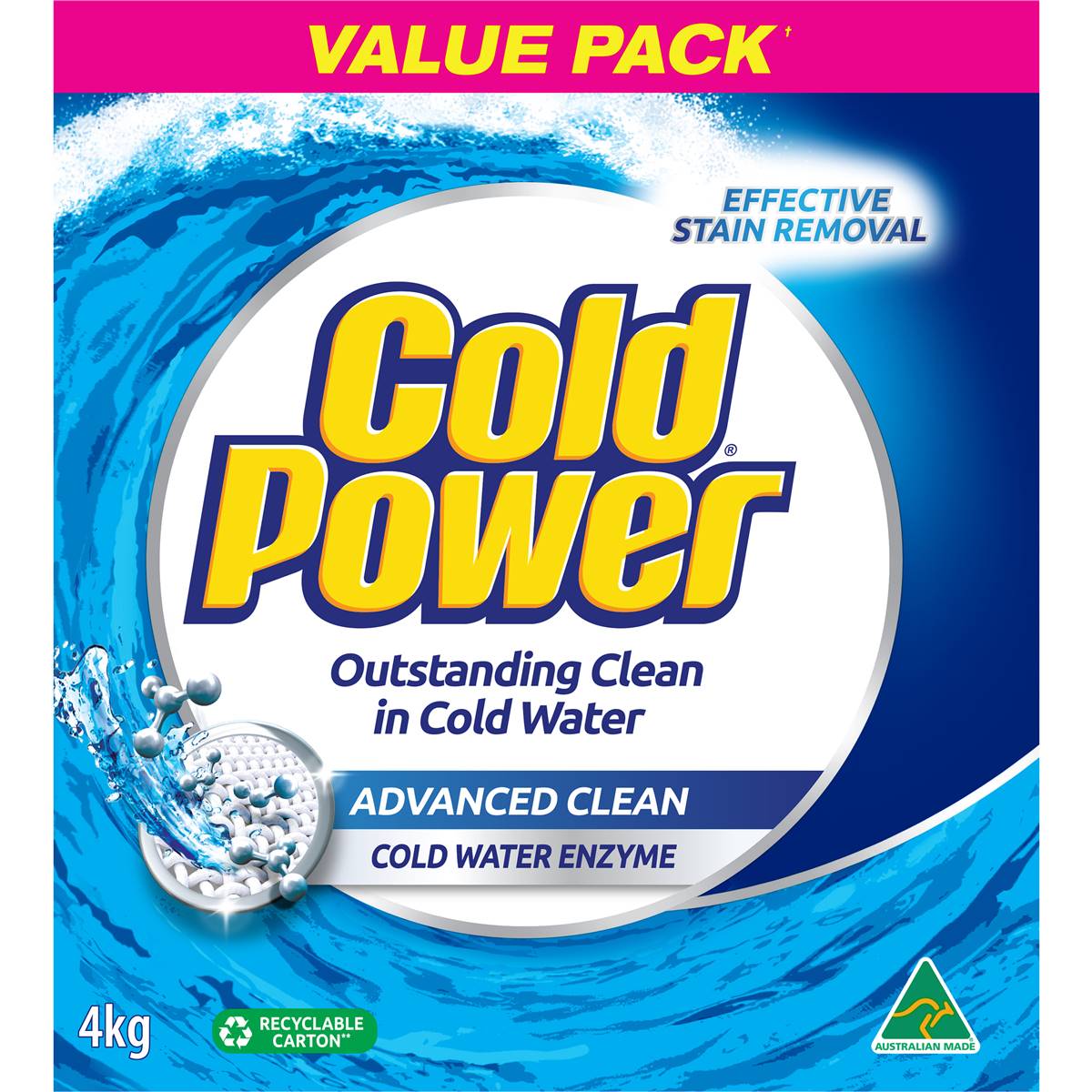 Cold Power Advanced Clean Laundry Washing Powder Detergent 4kg