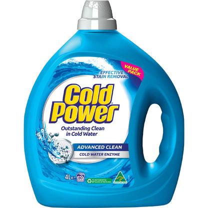 Cold Power Advanced Clean Laundry Liquid Washing Detergent 4L