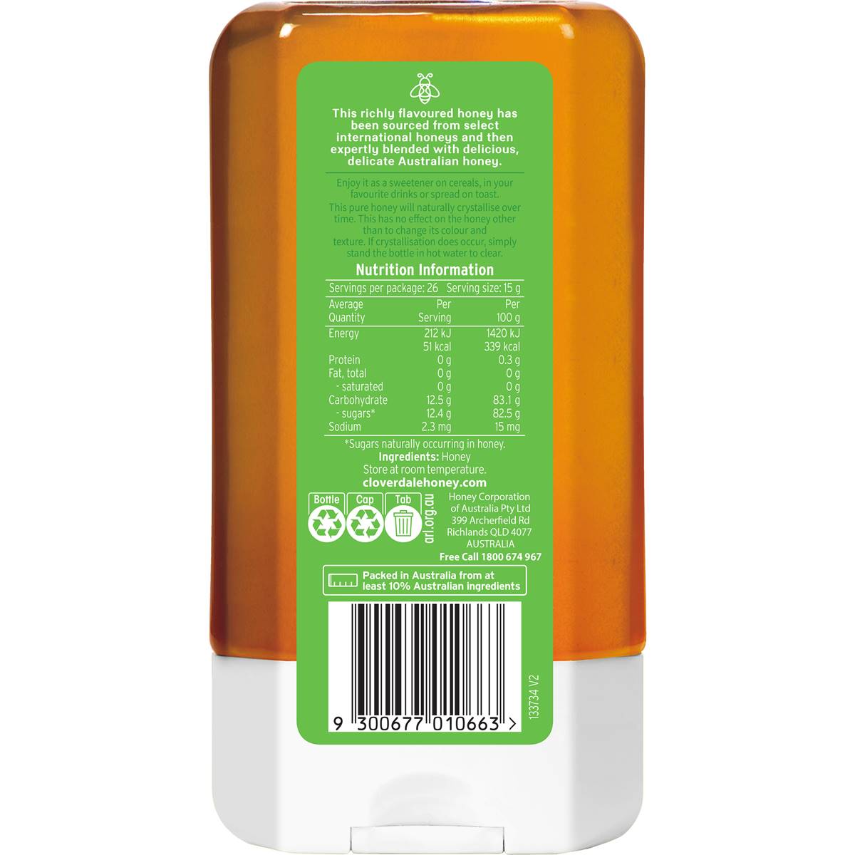 Cloverdale Pure Honey Squeeze 400g