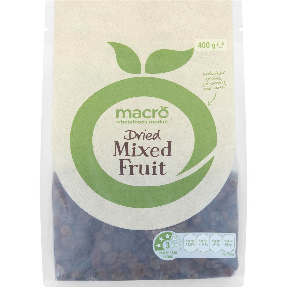 Macro Dried Mixed Fruit 400g