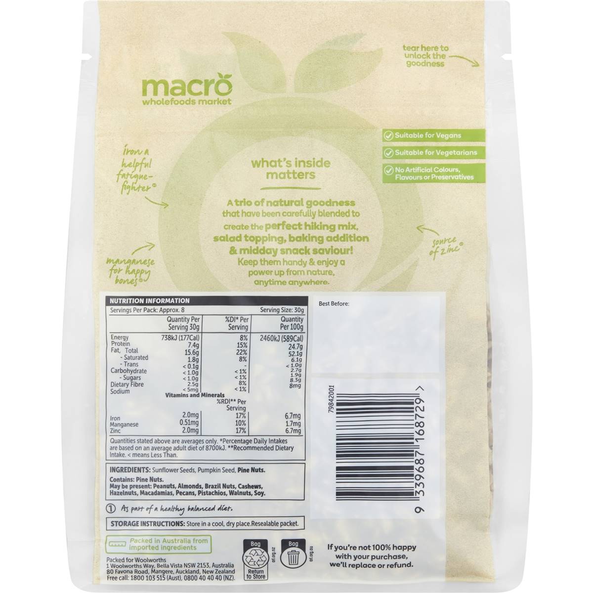 Macro Natural Seed Mix With Pine Nuts 250g