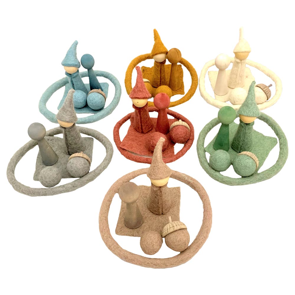 Papoose Felt Earth Balls 3.5cm Pretend & Imaginative Play Toys 3yrs+