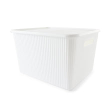 18L Ribbed Container - White