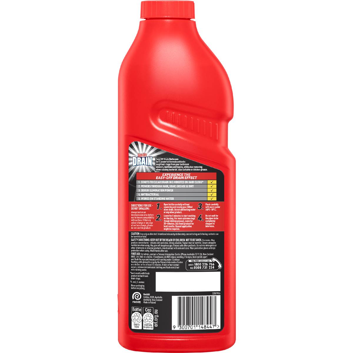 Easy Off Bam Drain Turbo Gel Cleaner 1L