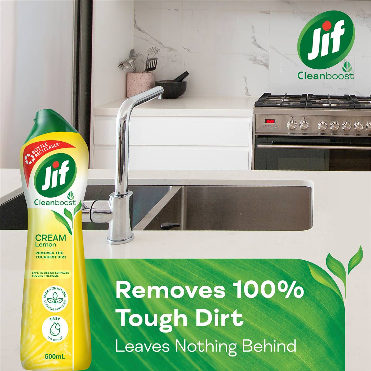 Jif Cream Cleanser With Micro Particles Lemon 500ml