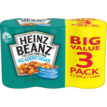 Heinz Beanz Canned Baked Beans No Added Sugar 300g x 3 pack