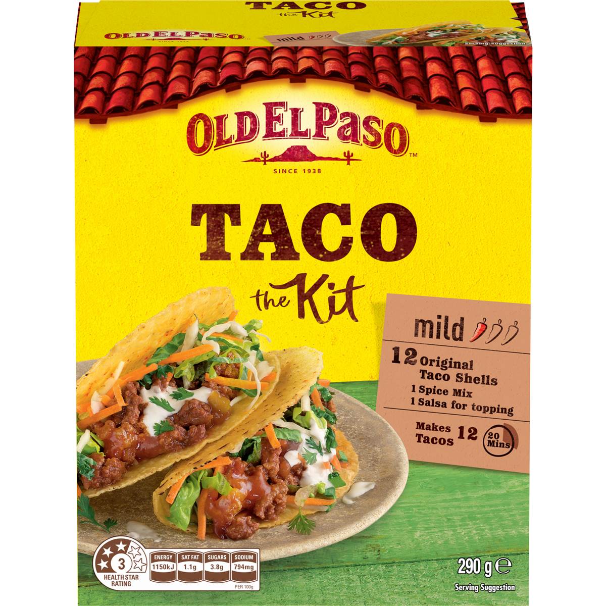Old El Paso Taco Kit Mexican Style Taco Kit 290g