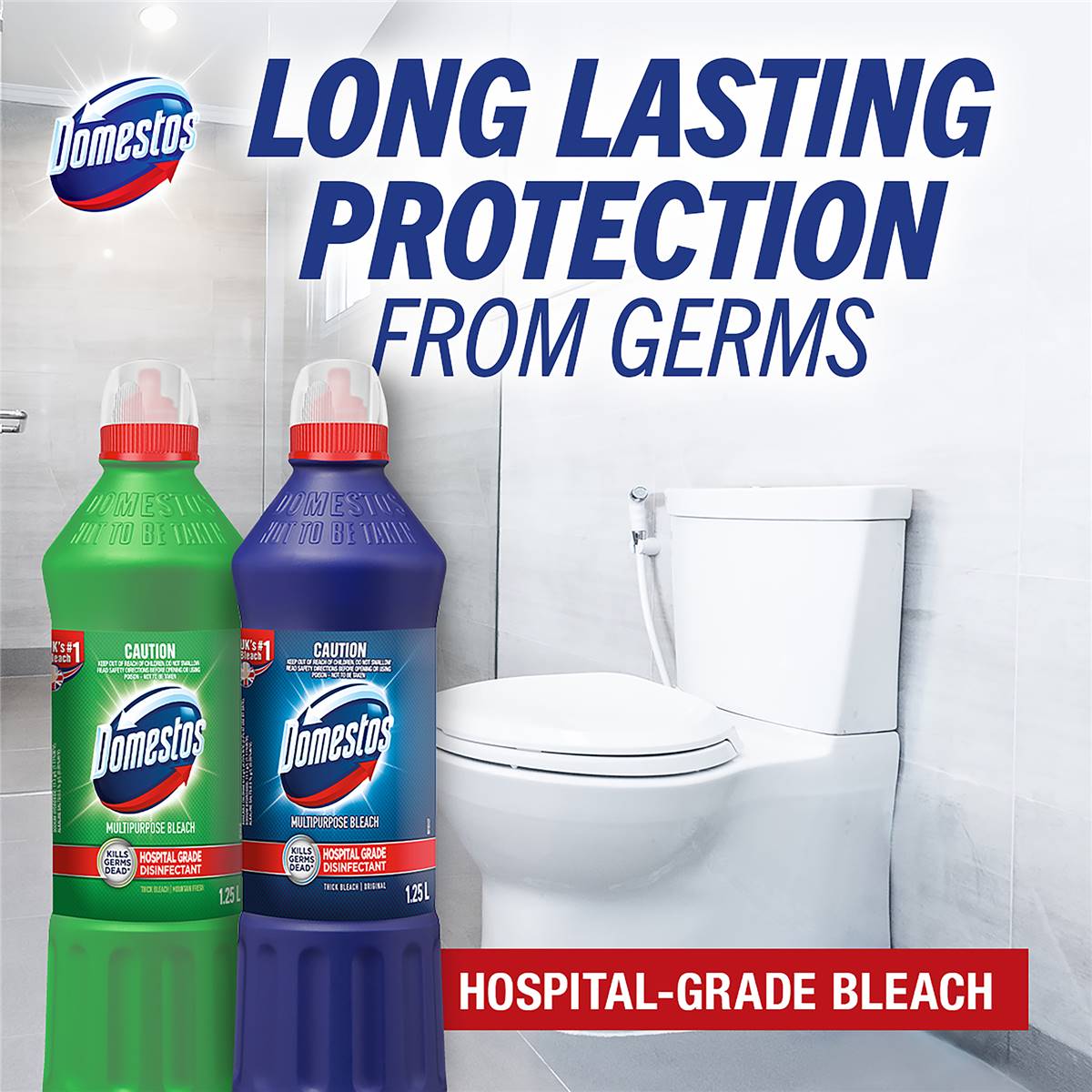 Domestos Disinfectant Bleach Mountain Fresh 1.25l