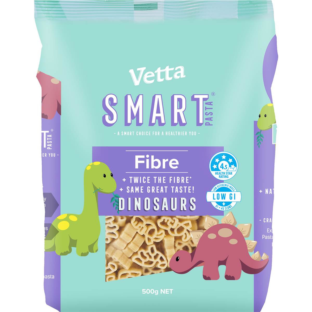 Vetta Smart Fibre Dinosaur Pasta 500g